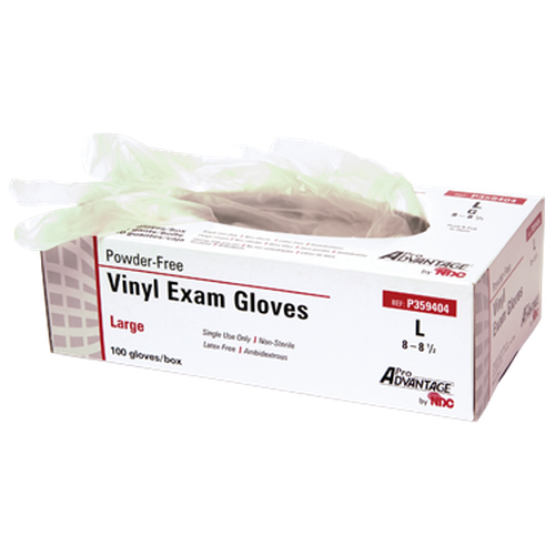Pro Advantage Vinyl Exam Gloves, Large, 100/bx-Pro Advantage-HeartWell Medical