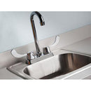 Clinton Industries Stainless Steel Sink and Gooseneck Faucet with Wing Levers-Clinton Industries-HeartWell Medical