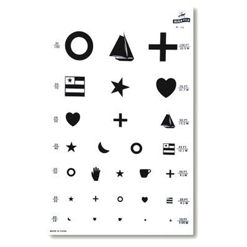 Graham Field Illuminated Kindergarten Eye Chart 20' Distance-Graham Field-HeartWell Medical