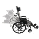 ProBasics 22" Bariatric Reclining Wheelchair, 22" x 17", Removable Desk Arms & ELRs-ProBasics-HeartWell Medical