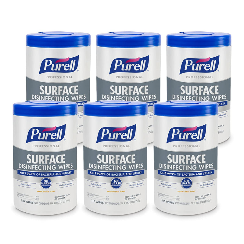 GOJO Purell Healthcare Surface Disinfecting Wipes, 110ct Canister-GOJO-HeartWell Medical