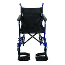 ProBasics ProBasics Aluminum Transport Wheelchair, 19-inch, Blue-ProBasics-HeartWell Medical