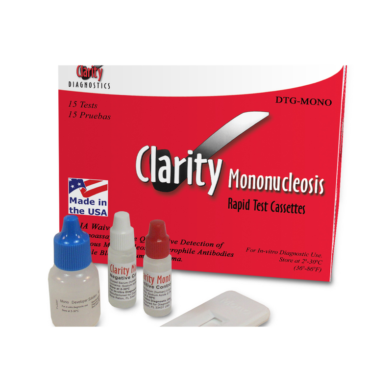 Clarity Diagnostics Clarity Mononucleosis Cassettes, CLIA Waived-Clarity Diagnostics-HeartWell Medical