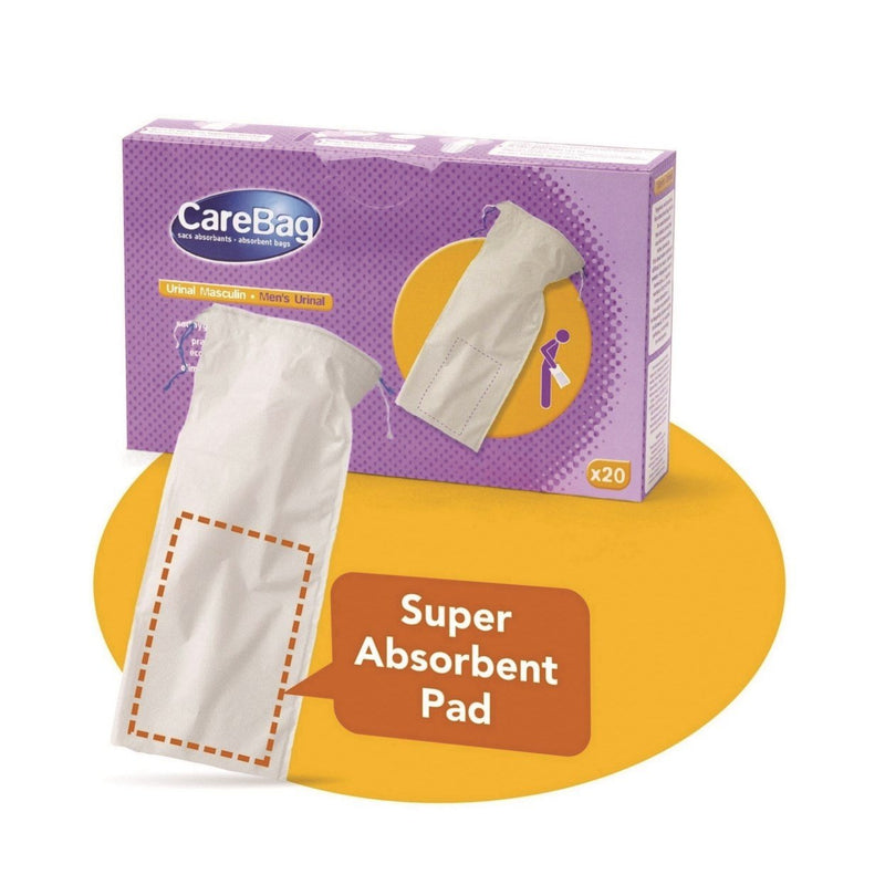 Cleanis CareBag Male Urinal Bag with Super Absorbent Pad PAC-Cleanis-HeartWell Medical