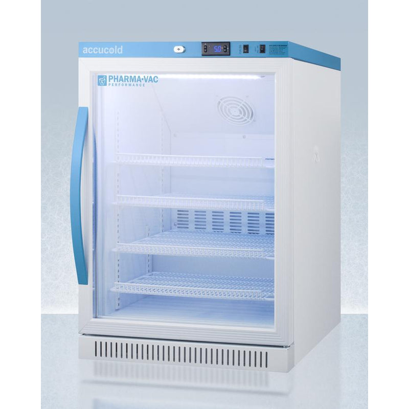AccuCold Pharma-Vac Performance Series ADA Height Vaccine Refrigerator Glass Door 6 Cu. Ft.-AccuCold-HeartWell Medical