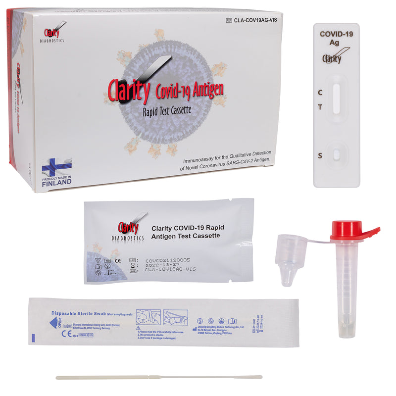 Clarity Diagnostics Clarity COVID-19 Antigen Rapid CLIA Waived Test Kits-Clarity Diagnostics-HeartWell Medical