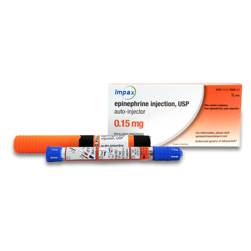 Impax Pharmaceuticals EpiPen Jr Epinephrine Auto-Injectors 0.15 mg-Impax Pharmaceuticals-HeartWell Medical