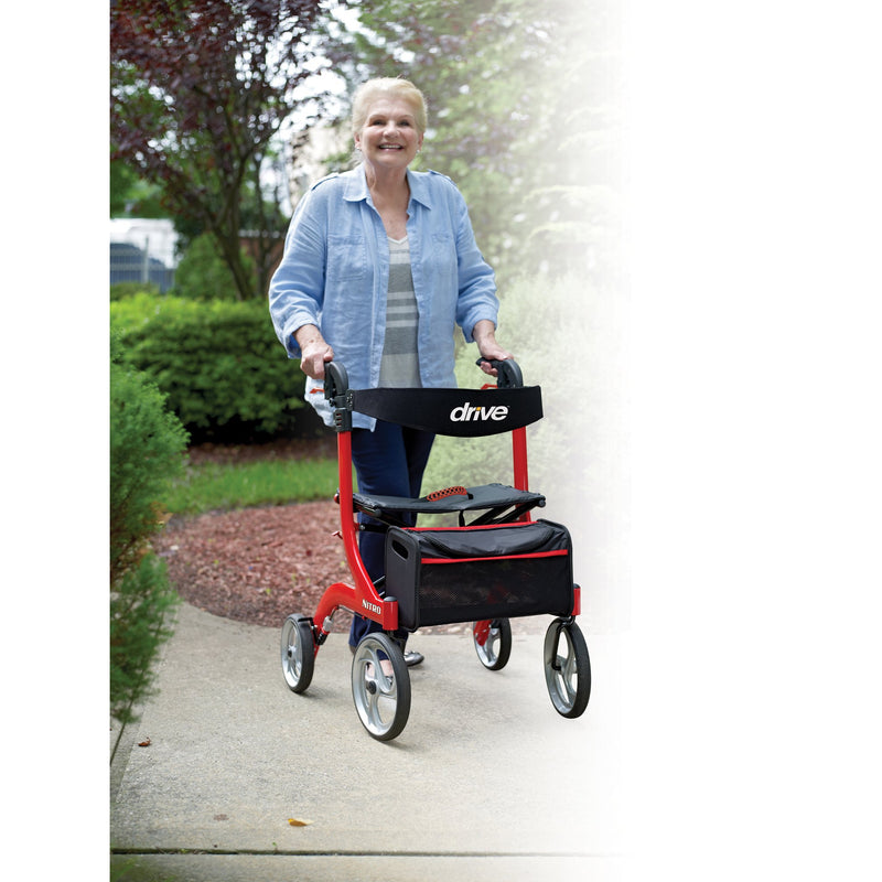 Drive Medical Nitro Euro Style Rollator Rolling Walker-Drive Medical-HeartWell Medical