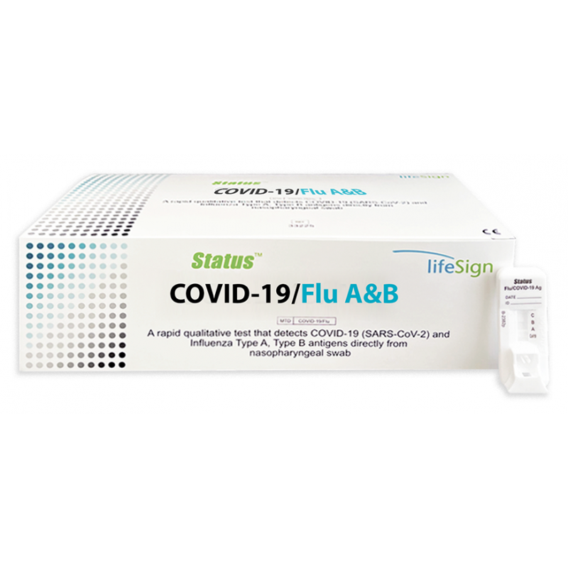LifeSign 33225 Rapid SARS-CoV-2 Flu A&B Antigen Combination Test Kit