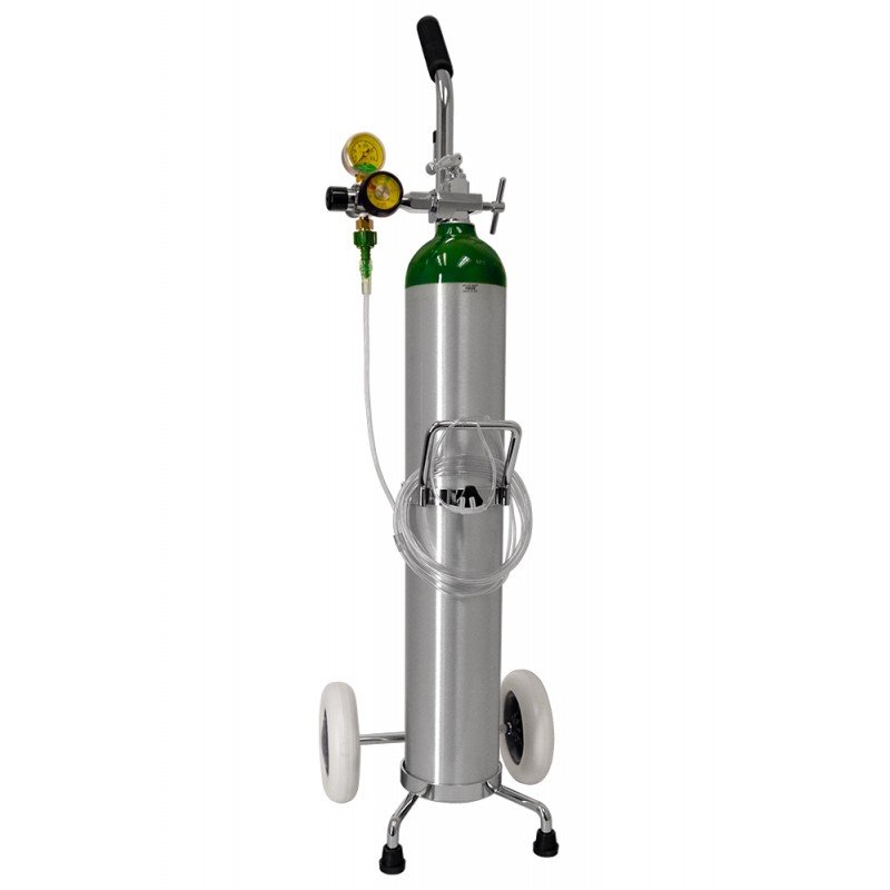MADA Medical E Oxygen Cylinder Kit on Cart Empty-MADA Medical-HeartWell Medical