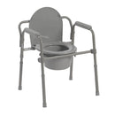 Drive Medical Folding Steel Bedside Commode-Drive Medical-HeartWell Medical