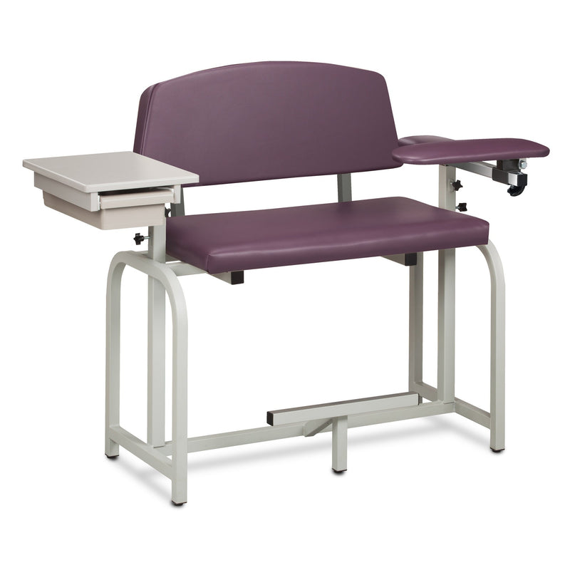 Clinton Industries Lab X Series, Extra-Wide /Extra-Tall, Blood Chair/ Padded Flip Arm and Drawer-Clinton Industries-HeartWell Medical