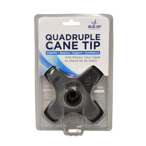 Blue Jay Stand Up For Your Cane Quadruple Cane Tip 3/4" Dia-Blue Jay-HeartWell Medical