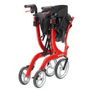 Drive Medical Nitro Duet Rollator Transport Chair Red-Drive Medical-HeartWell Medical