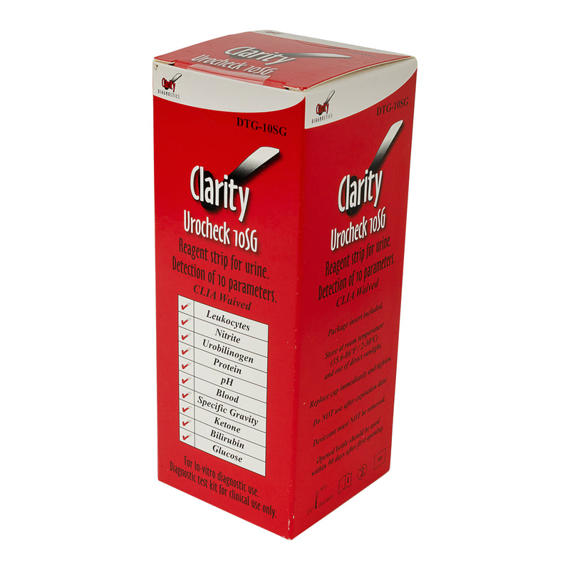 Clarity Diagnostics Clarity Urine Test Strips 10SG, CLIA Waived-Clarity Diagnostics-HeartWell Medical