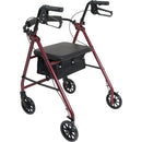 ProBasics Aluminum Rollator with 6-inch Wheels, Burgundy-ProBasics-HeartWell Medical
