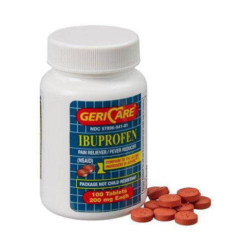Gericare Pain Relief 200 mg Strength Ibuprofen Tablet 100 Bottle-Gericare-HeartWell Medical