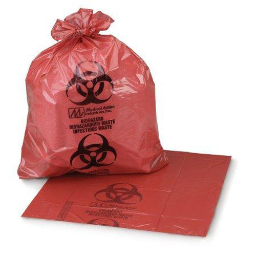 Mckesson Infectious Waste Bag 7 - 10 gal. Red Bag 24 X 24 Inch-Mckesson-HeartWell Medical