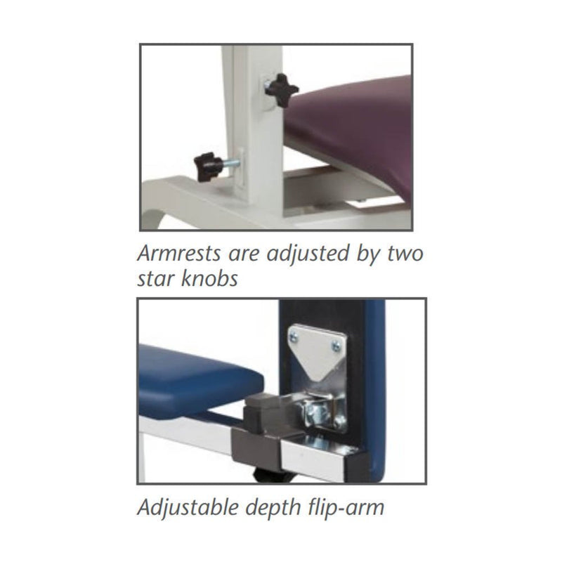 Clinton Industries Lab X Series, Extra-Wide /Extra-Tall, Blood Chair/ Padded Flip Arm and Drawer-Clinton Industries-HeartWell Medical