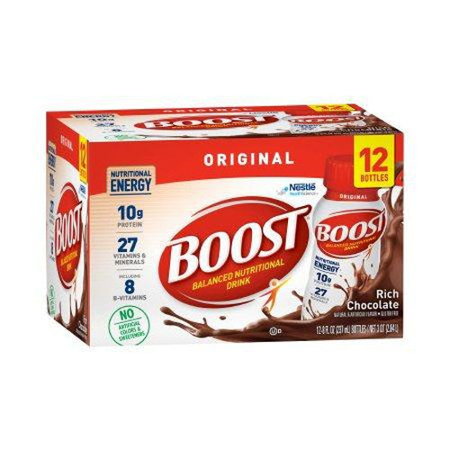 Nestle Boost Rich Chocolate Flavor Oral Supplement Ready to Use 8 oz. Bottle-Nestle-HeartWell Medical