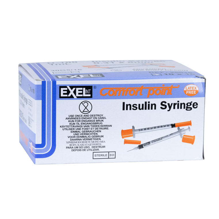 Exel Corporation Insulin Syringe & Needle, 28G x ½", 1cc-Exel Corporation-HeartWell Medical
