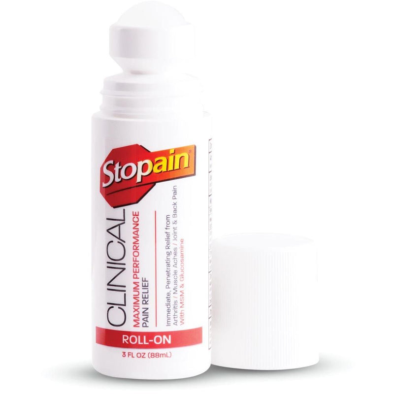 Stopain Clinical Topical Analgesic Roll On 3 fl. oz.-Stopain-HeartWell Medical