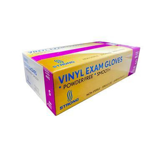 Strong Vinyl Exam Gloves Powder Free Small-Strong-HeartWell Medical