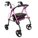 ProBasics Aluminum Height Adjustable Rollator Pink-ProBasics-HeartWell Medical