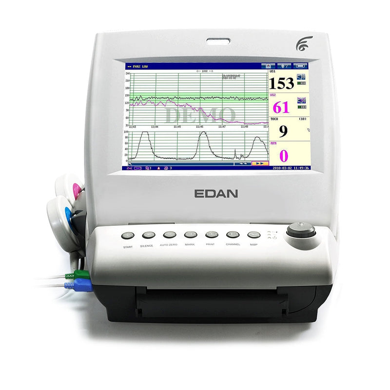 Edan Maternal Fetal Monitor with ECG, NIBP, SpO2 and Thermometry-Edan-HeartWell Medical