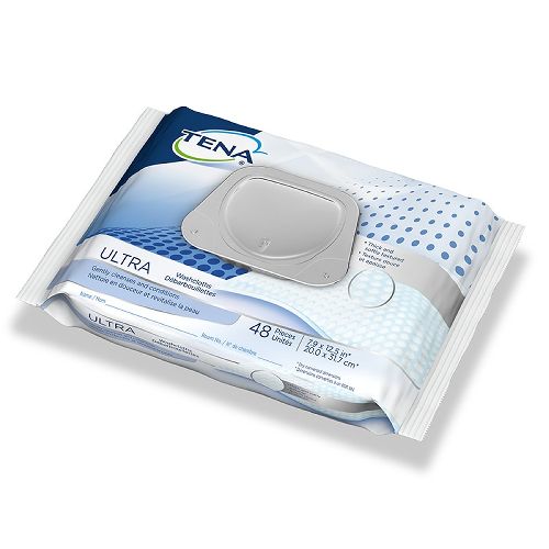 Essity TENA Bathing Wipe Washcloths 7.9" x 12.5" Soft Pack-Essity-HeartWell Medical