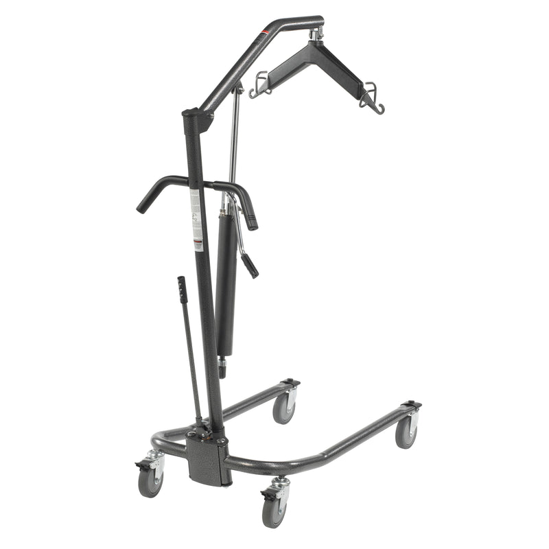 Drive Medical Hydraulic Patient Lift with Six Point Cradle, 5" Casters Silver Vein-Drive Medical-HeartWell Medical