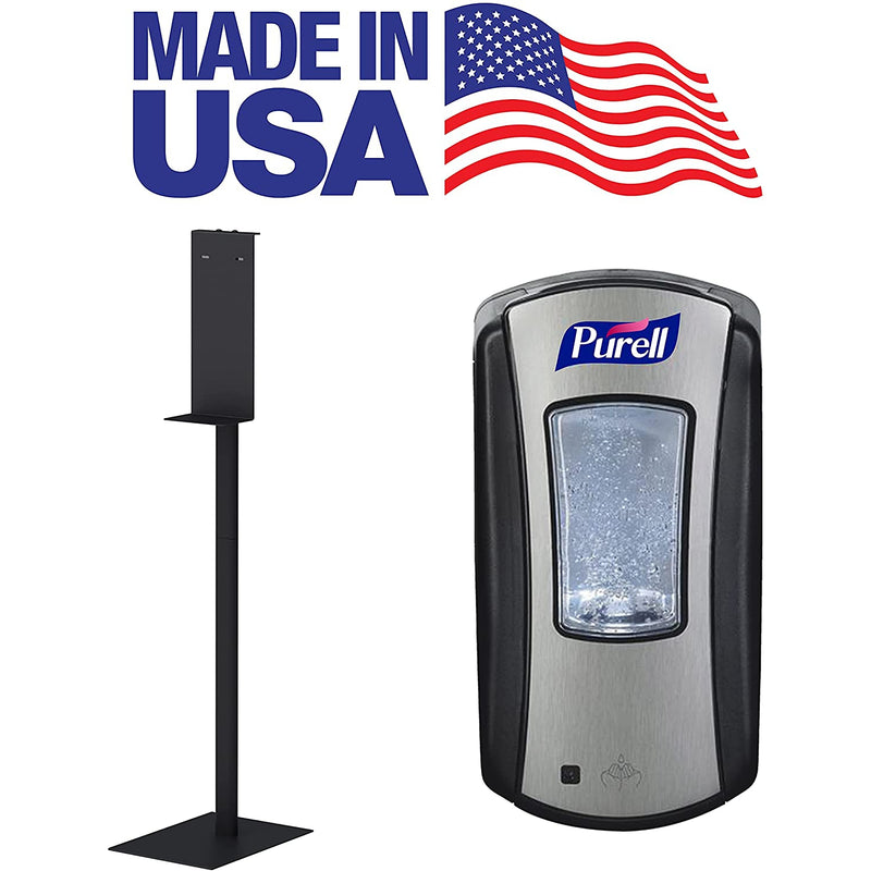 MDMaxx Hand Sanitizer Dispenser Automatic, 1200 ml Capacity, with Steel 48” Stand, Touchless (Black, LTX)-MDMaxx-HeartWell Medical