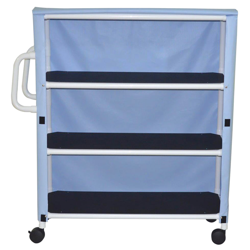 MJM International Jumbo Three Shelf Linen Cart-MJM International-HeartWell Medical