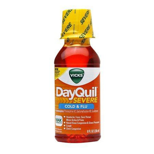 Procter & Gamble Cold and Cough Relief DayQuil Cold & Flu 325 mg - 10 mg - 5 mg / 15 mL Strength Liquid 8 oz.-Procter & Gamble-HeartWell Medical