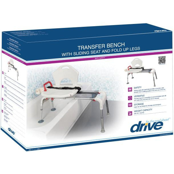 Drive Medical Folding Universal Sliding Transfer Bench-Drive Medical-HeartWell Medical
