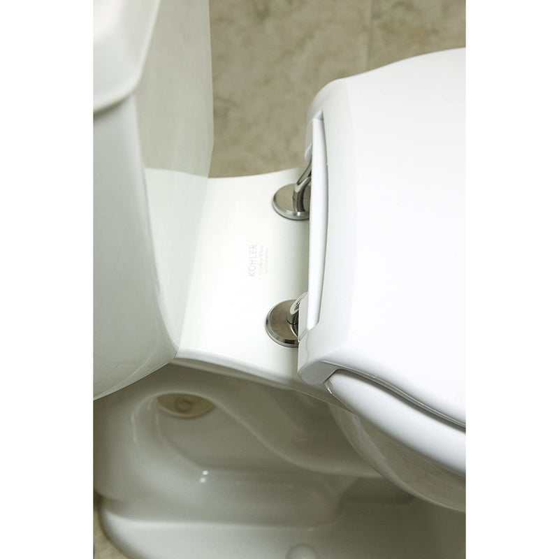 Big John Toilet Seat Open Front With Cover White-Big John-HeartWell Medical