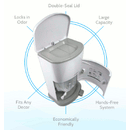 Janibell Akord 7 Gallon ABS Step-Open Waste Receptacle White