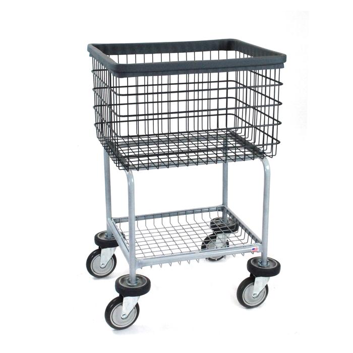 R&B Wire Deluxe Elevated Laundry Cart-R&B Wire-HeartWell Medical