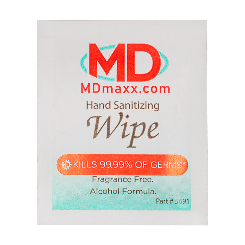 MDMaxx Hand Sanitizing Wipes 100 Individually Wrapped Scent-Free-MDMaxx-HeartWell Medical