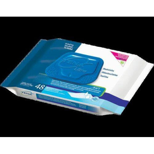 Essity TENA Bathing Wipe Washcloths 7.9" x 12.5" Soft Pack-Essity-HeartWell Medical