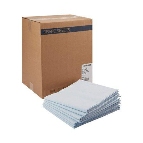 Mckesson Stretcher Sheet Flat 40 W X 90 L Inch Blue Tissue / Poly Disposable-Mckesson-HeartWell Medical