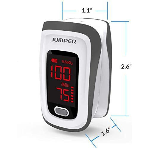 Jumper Fingertip Pulse Oximeter With Portable Display, Carrying Case Included-Jumper-HeartWell Medical