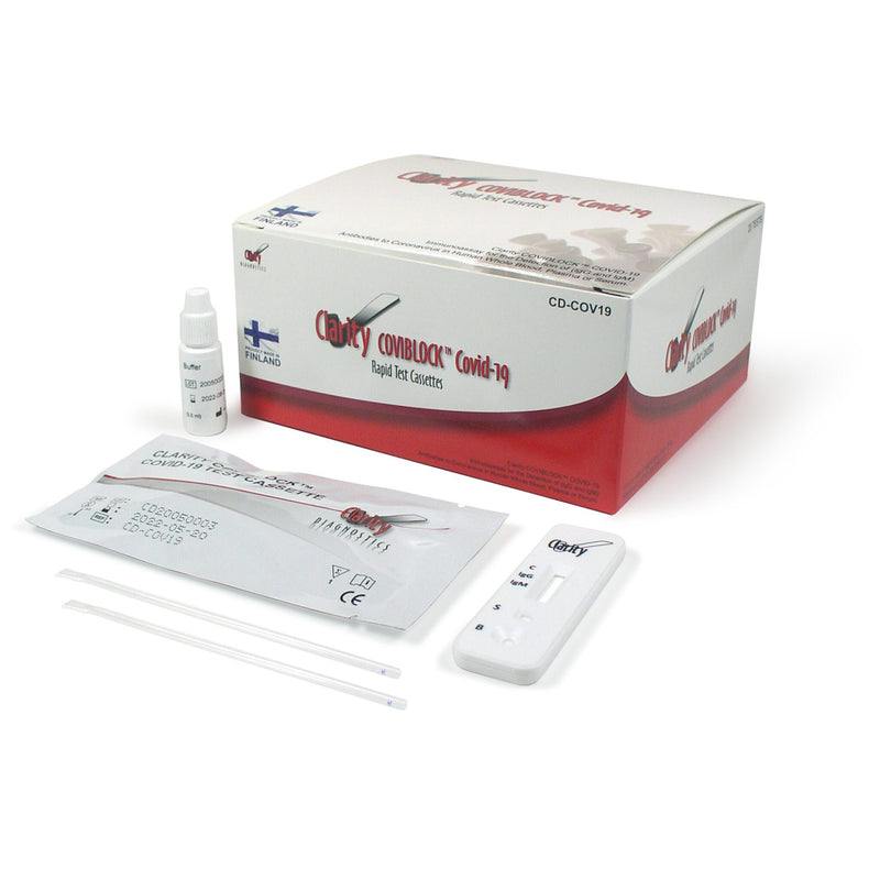 Clarity Diagnostics COVIBLOCK IgG/IGM Antibody Test, Cassettes-Clarity Diagnostics-HeartWell Medical