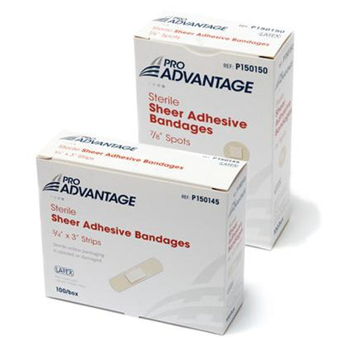 Pro Advantage Sheer Adhesive Bandages Strips 2" X 4"-Pro Advantage-HeartWell Medical