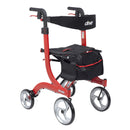 Drive Medical Nitro Euro Style Rollator Walker, Tall Height, Red-Drive Medical-HeartWell Medical
