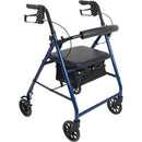 ProBasics Aluminum Rollator with 6-inch Wheels, Blue-ProBasics-HeartWell Medical