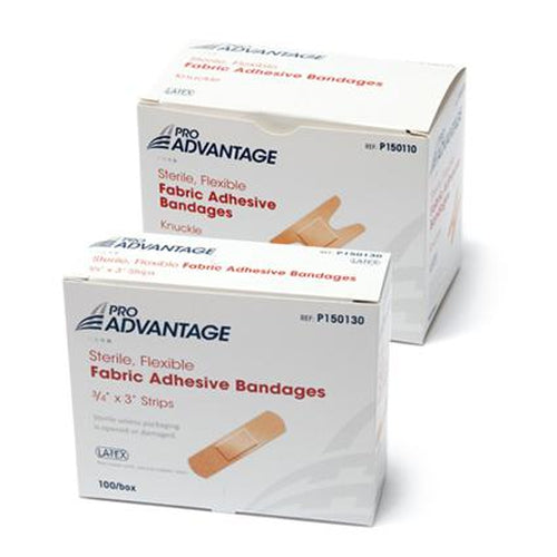 Pro Advantage Fabric Adhesive Bandages, Strips, 2" X 4"-Pro Advantage-HeartWell Medical