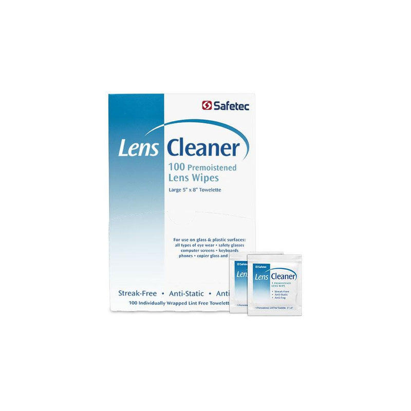 Safetec Lens Cleaner Wipe Surface Cleaner 100 ct. Box-Safetec-HeartWell Medical