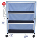 MJM International Jumbo Three Shelf Linen Cart-MJM International-HeartWell Medical