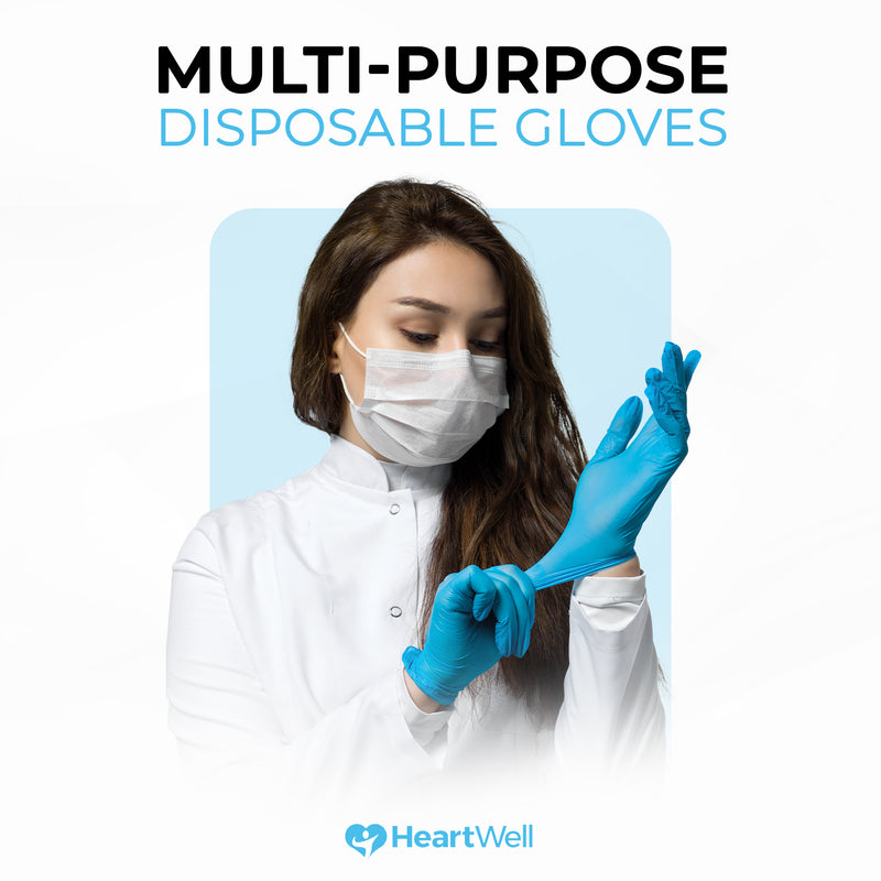 HeartWell Nitrile Exam Gloves Medium-HeartWell-HeartWell Medical